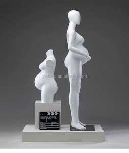 Mannequins de femme <span class=keywords><strong>enceinte</strong></span> en fibre de verre blanc pour le haut du corps Mannequins féminins enceintes - Product Image 2