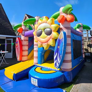 Nuevo Castillo Inflable <span class=keywords><strong>con</strong></span> Tobogán, Temática de <span class=keywords><strong>Playa</strong></span> Oceánica, Inflable para Fiestas, Parque Infantil, Combo de Brincolines, Castillo Inflable para <span class=keywords><strong>Alquiler</strong></span> - Product Image 4