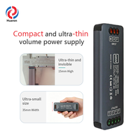 Adaptador de Corriente para Tira de Luz LED Mini de Aluminio HUARON HRMN 12V/24V, IP44, Certificado CE, Uso Industrial, Sin Parpadeo