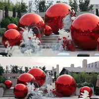 Ballons miroir gonflables rouges de grande taille, ballons brillants géants gonflables pour décorations de Noël, décorations de mariage