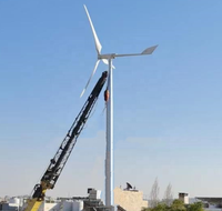 Générateur éolien domestique HLD 20KW avec système de rétraction de la pale, diamètre de rotor 9,4m/10m/12m, sortie 380VAC, puissance maximale 25KW, hybride réseau