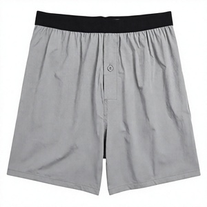Calzoncillos Boxer Grises para Hombre, Ropa Interior Transpirable de Punto, Cintura Elástica Ajustada, para Uso Diario - Product Image 4