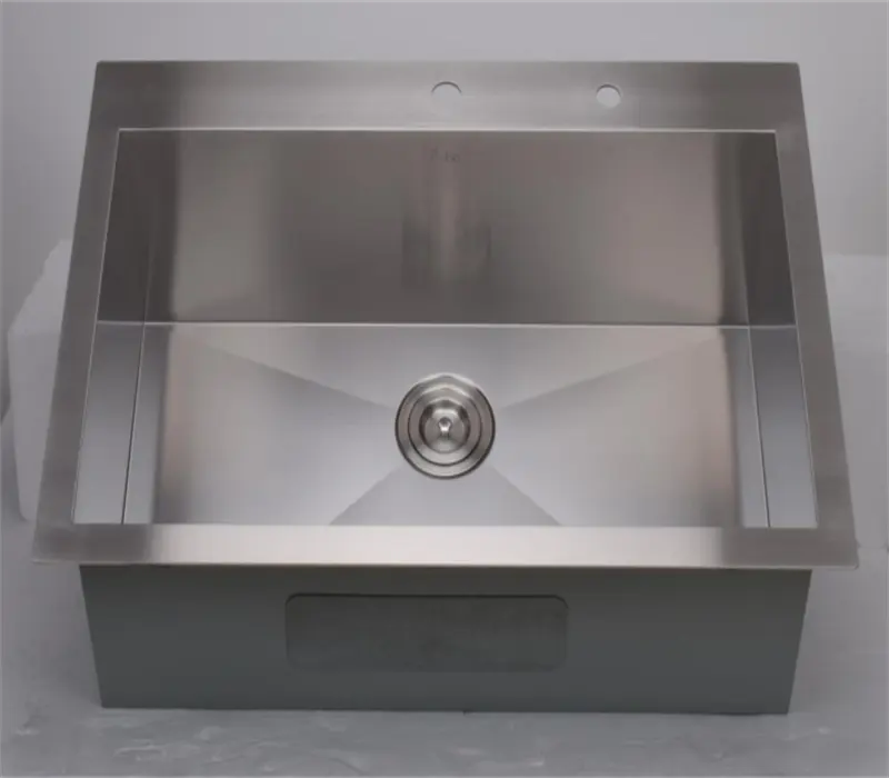 Meiao Handmade Smart 304 Stainless Steel Single Bowl Welded Kitchen Sink Welded