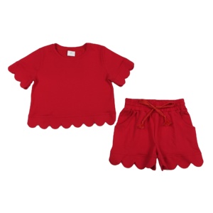 Ensembles de vêtements pour filles RTS Boutique Sister Casual Print Colorful, été, coton respirant, shorts à bords festonnés, enfants - Product Image 1