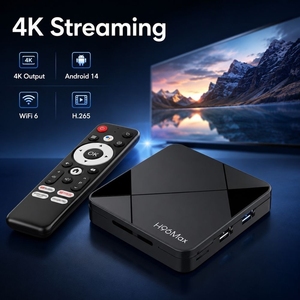 Caixa de TV Inteligente Android 14 com 2GB de RAM e 8GB de ROM, 4K UHD, WiFi <span class=keywords><strong>6</strong></span>, BT 5.4, USB 3.0, LAN, Streamer de Mídia HD para Casa - Product Image 1