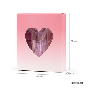 Logotipo personalizable, lápiz labial de aceite de esencia de cuidado de labios hidratante con embalaje de caja en forma de corazón, Juego de 3 piezas - Product Image 6