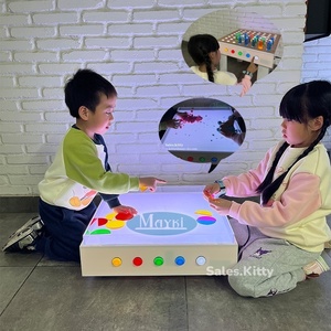 <span class=keywords><strong>Table</strong></span> d'activités sensorielles LED lumineuse, changeant de couleur, RGB, stimulation visuelle, autisme, intégration sensorielle, <span class=keywords><strong>table</strong></span> lumineuse préscolaire - Product Image 4