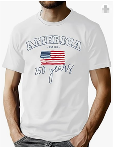T-<span class=keywords><strong>shirt</strong></span> patriotique en coton pour hommes, design gratuit, 250e <span class=keywords><strong>anniversaire</strong></span> des États-Unis, pour encourager - Product Image 6