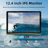 Moniteur d'appuie-tête de voiture 12,4 pouces, écran tactile IPS à angle de vision complet, système de divertissement pour sièges arrière Android, BT WiFi USB SD TF