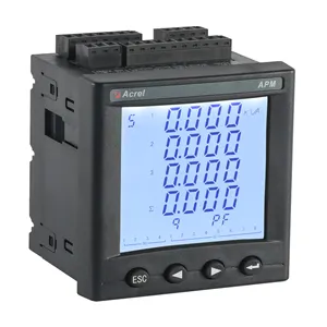 Acrel Compteur d'énergie électrique Rs485 Modbus/Profibus Tcp Ac Multifonction 3 Phase Panel Energy Meter Surveillance du courant Apm800