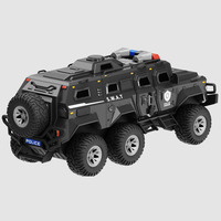 Coche de Juguete RC de Gran Tamaño para Niños, 73 cm, Escala 1:6, Modelo de Coche de Seguridad Pública de Plástico, Simulación, 6 Ruedas, Todoterreno