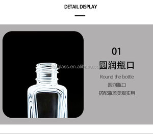 Flacon de parfum miniature personnalisable 10ml 13ml 15ml, flacon carré transparent en verre pour parfum, flacon coloré pour sérum de soin de la peau - Product Image 3