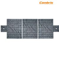Lona de paracaídas negra de 3 piezas para plataforma plana - Vinilo de 14 oz en la parte superior y 6' de caída con pieza final de 20' x 20' y pieza central de 20' x 18'