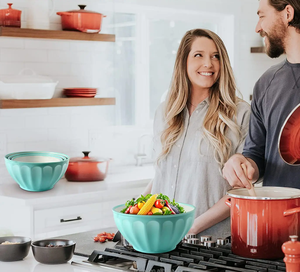 Set di 3 Ciotole Estetiche in Plastica con Coperchi, Adatte al Microonde, Impilabili per Conservazione Alimenti e Preparazione Pasti in Cucina - Product Image 6