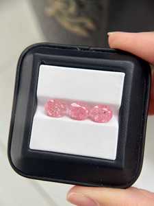Pietre Preziose Sintetiche Anster Taglio Ovale 1-20ct Colore Rosa Chiaro Effetto Ghiaccio Frantumato per Gioielli - Product Image 1