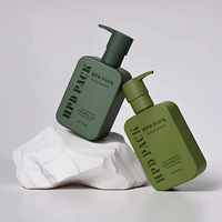 Bouteilles carrées en plastique HDPE 250 ml pour lotion corporelle et shampoing, avec pompe à pression, sérigraphie, couleurs personnalisées, OEM ODM HAPUTA
