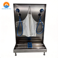 Machine manuelle de lavage d'éponges et de bottes en acier inoxydable 304 avec brosse manuelle pour station d'hygiène d'abattoir CE/ISO