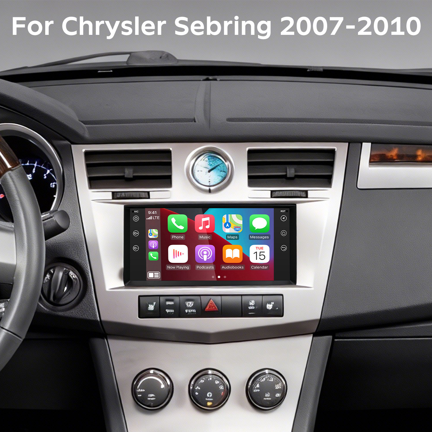 For Chrysler Sebring 2007-2010 Android 13 Car Stereo CarPlay Radio WiFi GPS FM