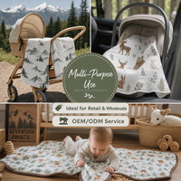 Couverture de lit pour tout-petits en coton doux et polyester respirant, motif personnalisé, marque privée, vente en gros de couvertures pour bébés