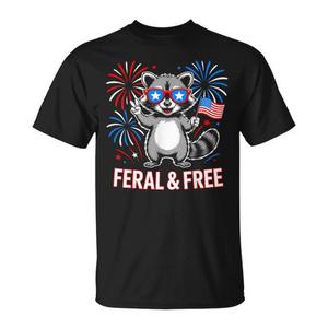 Camiseta Patriótica del 4 de julio de Feral & Free Raccoon - Product Image 1