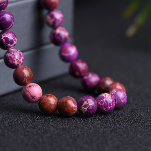 Piedras preciosas redondas naturales Jaspe imperial piedras semipreciosas cuentas azul natural piedras preciosas sueltas - Product Image 3