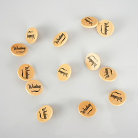Marqueurs de balle de golf en bois de bambou avec logo personnalisé
