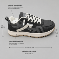Chaussures de course décontractées tendance pour hommes, semelle amortissante, maille respirante, doublure en tricot, chaussures de marche pour la salle de sport
