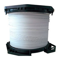 Cable de fibra FTTH plano marca OWIRE g657a1 1km rollo 2 4 6 12 24 Core FRP fuerza plana FTTH Cable de caída de fibra óptica