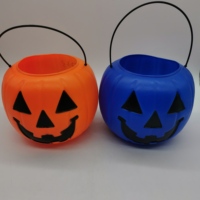 Vente en gros en usine seau à bonbons citrouille d'Halloween nouveau conteneur portable lumineux pour l'emballage pour Thanksgiving expédition rapide