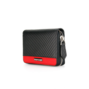 Napov Custom Logo Multi-functional Matte Black <strong>Card</strong> Holder <strong>Case</strong> with Zipper for Business NPV_06 - Product Image 1