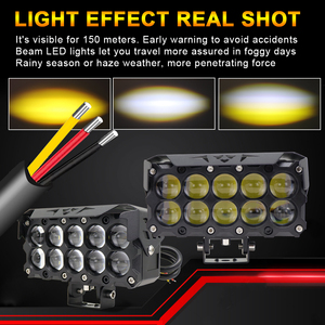 Faro LED de 100W con 10 luces LED y ventilador de refrigeración, IP67, para motocicleta, Jeep, camión, venta al por mayor de fábrica JHS - Product Image 5