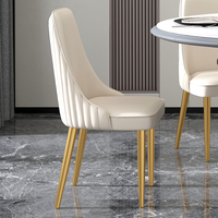 Chaise de salle à manger en métal, ensemble de salle à manger de luxe bon marché pour restaurant et maison, meubles de chambre, chaises de salle à manger modernes nordiques, chaises en cuir pour table à manger