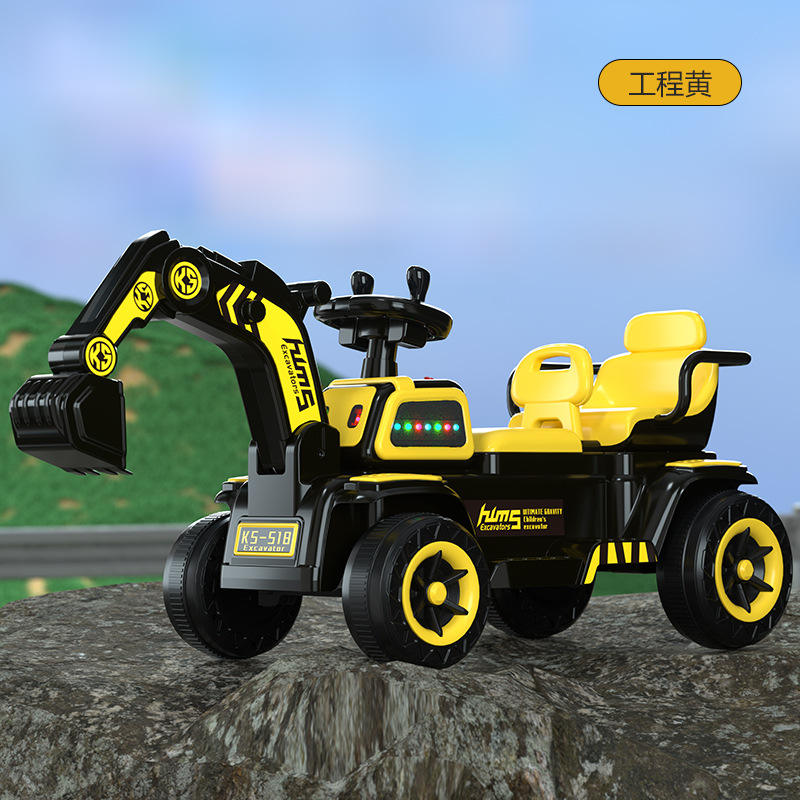 Jaune Classique, Double Électrique, Double Motorisation (6V4*2), Musique et Éclairage