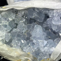 En gros Naturel Bleu Cristal Pierre Brute Celestite Cluster Quartz Géode Spécimen Minéral Pour La Décoration Cadeau