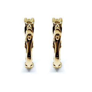 Boucles d'oreilles Huggie en or jaune 18K pour femme de bureau, bijoux fins brillants à prix d'usine, Design OME, offre spéciale - Product Image 3