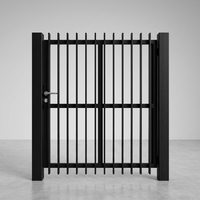 Portail piétonnier moderne en aluminium, portail de sécurité automatique pour entrée de villa, système d'entrée résidentiel extérieur pour jardin