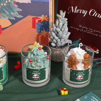 LANJO Weihnachten Handgemachte Tassenförmige Duftkerze Geschenkbox Geburtstagsgeschenk für Frauen Weihnachtsfeiertag Hochwertige Kreative Dekoration