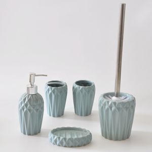 <span class=keywords><strong>Wathet</strong></span> En Céramique Ensembles D'accessoires De Salle De Bains Porte-Brosse De Toilette brosse À Dents Porte-Savon - Product Image 1