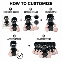 Peluche Mouton Noir Personnalisée Direct Usine, Rembourrage Coton PP, Tissu Ultra Doux, Soulagement du Stress Anniversaire, OEM/ODM Marque Privée