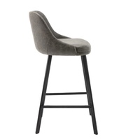 Tabouret de bar gris à siège en mousse haute densité spécial personnalisé