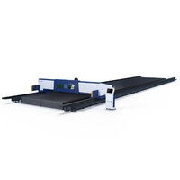 Máquinas de corte láser de fibra CNC de gran formato Han's Laser de 12KW, 20KW, 30KW, 40KW, tipo riel terrestre, plataforma única y cama de alta resistencia