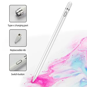 Stylus-Stift Stylus für Android für Apple Android-Handys und Tablets zusätzlicher Magnet-Stift-Stift Metall mit Typ-C-Anschluss