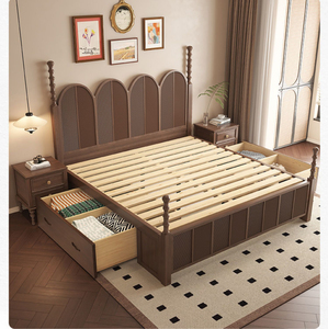 Cama de Madera Maciza de Diseño Tradicional con Columnas Romanas Antiguas, Casa para Perros y Gatos para Todas las Estaciones - Product Image 5