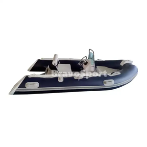 Bateau pneumatique semi-rigide en fibre de verre RIB360 en promotion, coque en PVC Hypalon équipée d'un auvent Bimini pour les loisirs côtiers - Product Image 4