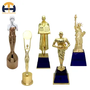 פרס מתכת סיטונאי גביעים שרף מותאם אישית פסלון אוסקאר פסלונים מזכרת זהב