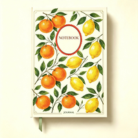 Carnet A5 à couverture rigide Orange Citron, Journal botanique aux fruits, Cadeau personnalisé, Carnet d'écriture