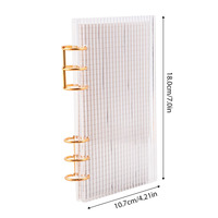 Nouvelles feuilles intérieures lignées en métal doré imperméables pour classeur à anneaux A5 A6, classeur transparent à 6 anneaux, couverture de carnet en acrylique