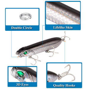 Leurres <span class=keywords><strong>de</strong></span> pêche Topwater crayon <span class=keywords><strong>Popper</strong></span> leurres <span class=keywords><strong>de</strong></span> pêche en plastique, appât crayon <span class=keywords><strong>de</strong></span> marche, <span class=keywords><strong>leurre</strong></span> <span class=keywords><strong>de</strong></span> pêche crayon - Product Image 3