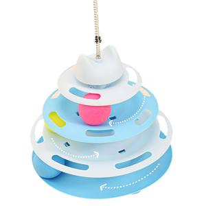 Juguetes para Gatos, Plato Giratorio de 4 Niveles con Pelotas Divertidas, Disco Interactivo para Gatos, Productos para Mascotas - Product Image 1
