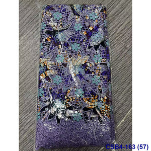 Nouvelle Arrivée du Fabricant : Tissu <span class=keywords><strong>Africain</strong></span> Ankara à Paillettes 3D, Motif Batik, 5 Yards, pour Rideaux et Chemises Garçons - Product Image 1
